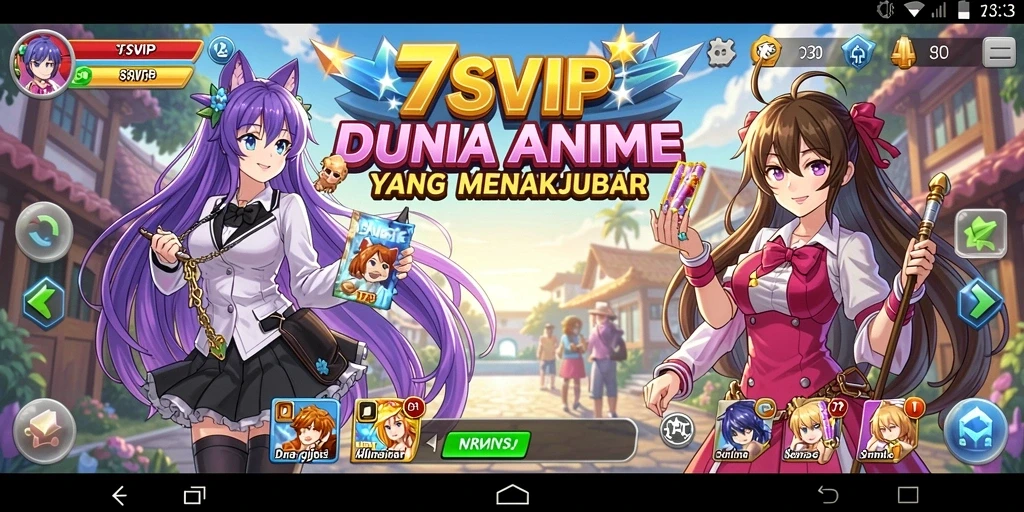Screenshot 7SVIP menampilkan pertarungan karakter anime yang intens dan menarik.