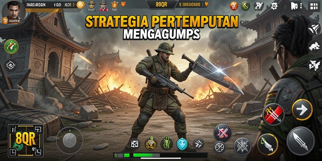 Tampilan gameplay 8QR yang menegangkan dan strategis.