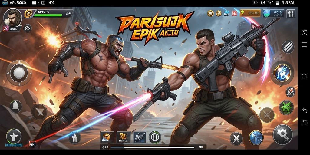 Tangkapan layar gameplay API5000 menampilkan aksi dan strategi bertarung.