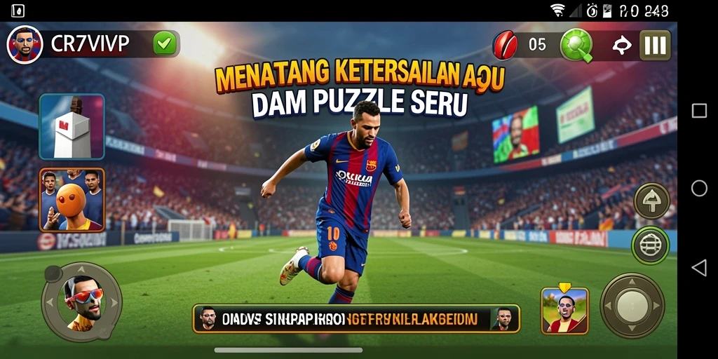 Tampilan gameplay <strong>CR7VIP</strong> dengan tantangan Puzzle yang menarik.