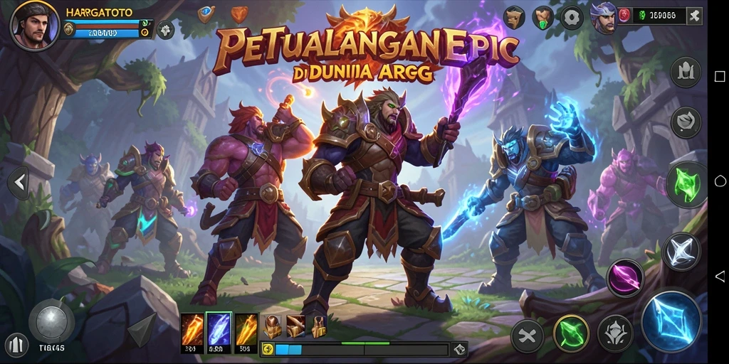 Tampilan gameplay menegangkan HARGATOTO di dunia ARPG.