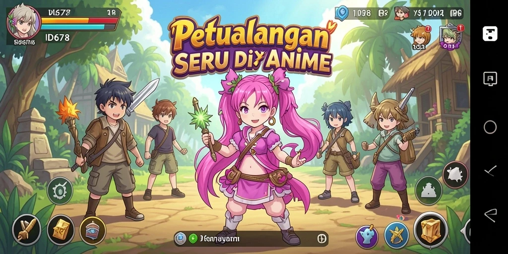 Screenshot ID678 menunjukkan karakter anime dalam aksi yang menghibur.