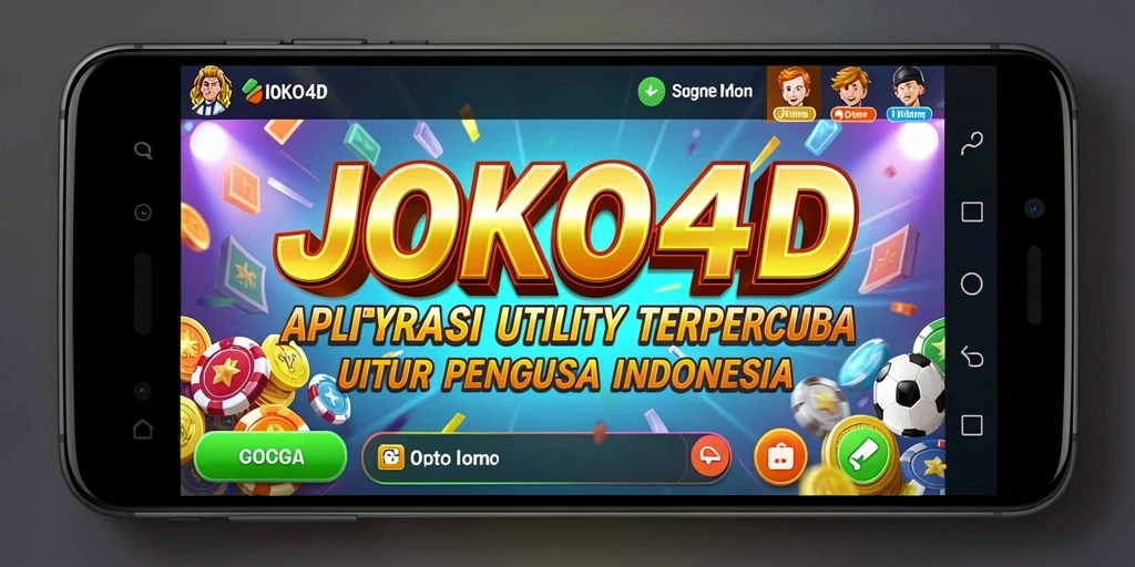 Screenshot utama JOKO4D menunjukkan antarmuka aplikasi Utility yang menarik.
