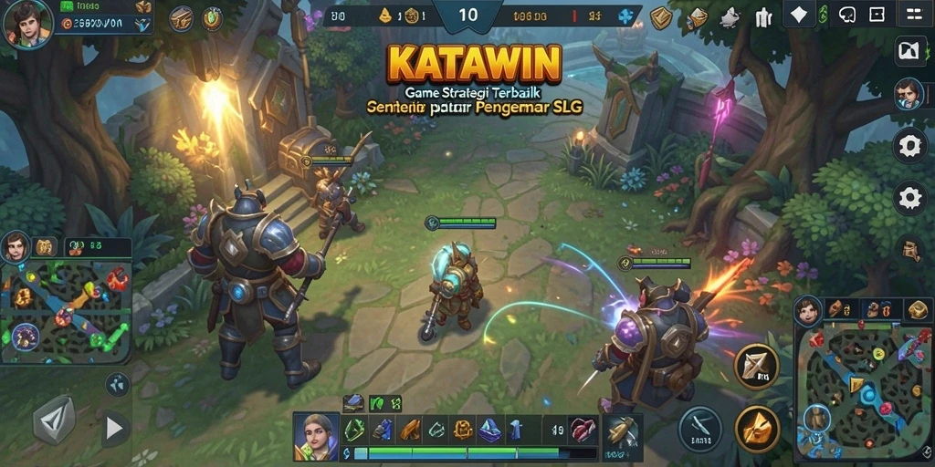 Tampilan gameplay menarik dari KATAWIN dengan pertempuran strategi.