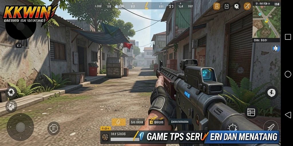 Tangkapan layar menampilkan momen aksi mendebarkan dalam game TPS.
