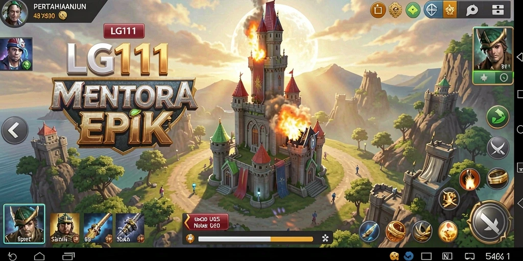 Tangkapan layar menunjukkan aksi seru dalam gameplay Tower Defense.