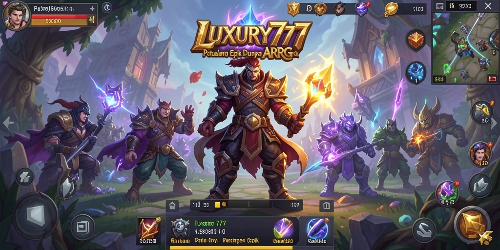 Tampilan gameplay epik dari LUXURY777 dalam pertempuran ARPG.