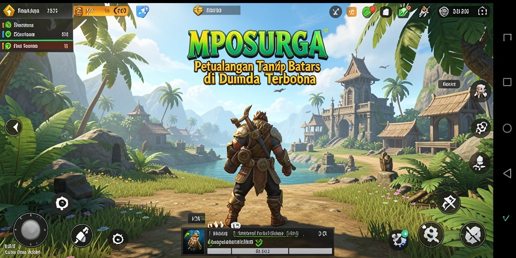 Tangkapan layar MPOSURGA menunjukkan aksi eksplorasi di dunia terbuka.