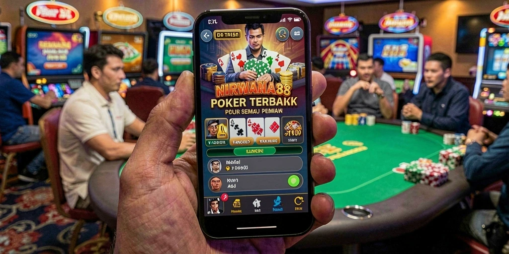 Tampilan permainan Poker NIRWANA88 yang menarik dan interaktif.