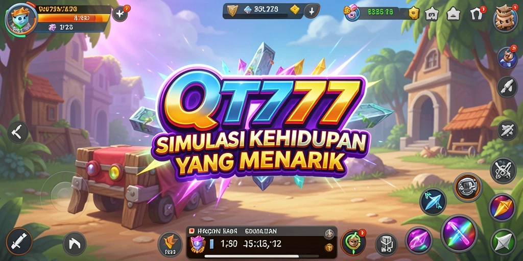 Screenshot utama QT777 menampilkan karakter dalam gameplay simulasi yang realistis.