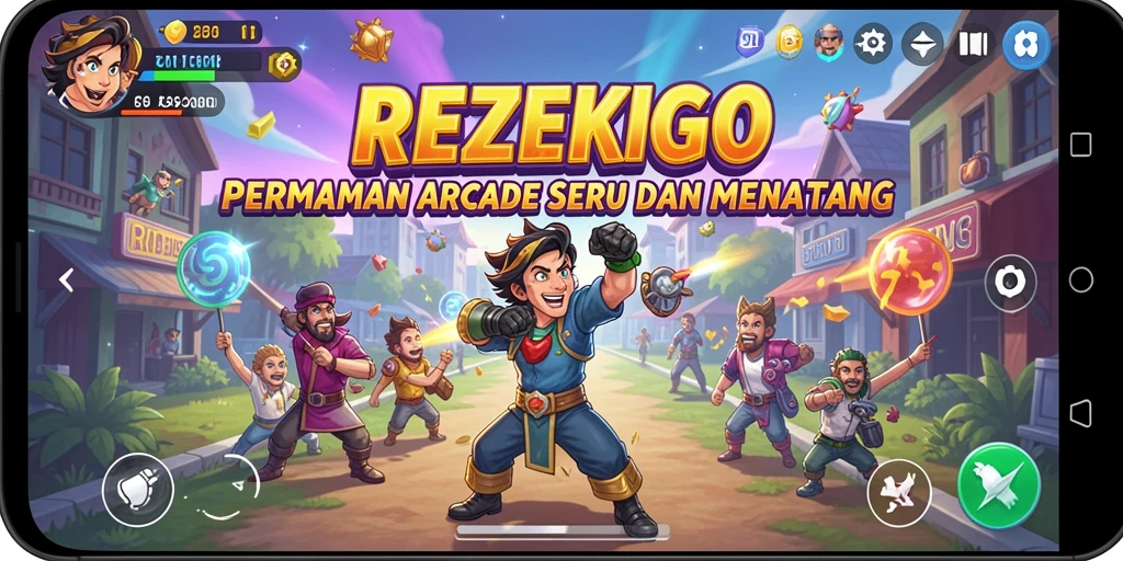 Tampilan gameplay seru dan menantang dari REZEKIGO.