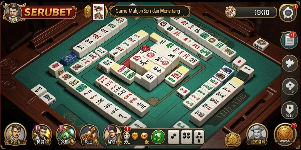 Screenshot gameplay SERUBET menampilkan momen seru dalam permainan Mahjong.